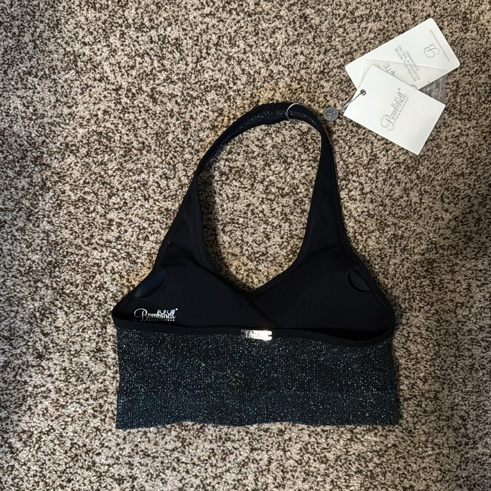 Black Glitter Bralette - Picture 2 of 4